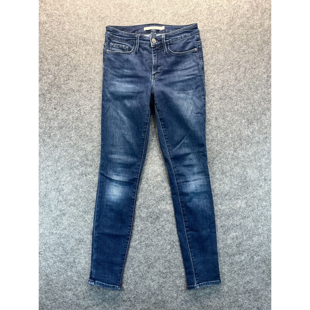 Athleta Jeans Women's 2 Skinny Sculptek Mid Rise Dark‎ Blue Stretch Denim